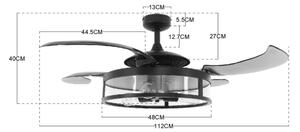 FANAWAY 212925 - LED таванен вентилатор CLASSIC 3xE27/4W/230V кафяв + DO
