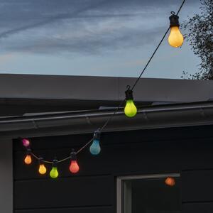 Konstsmide Christmas LED верига „Party“, в пастелни цветове, с димер, IP44, Затъмняване, Многоцветен, Пластмаса, Модерен