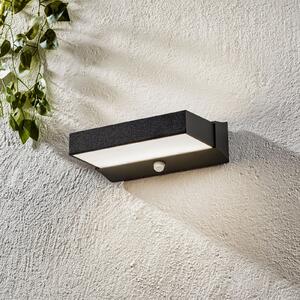 Trio Lighting Cuando LED външна стенна лампа със сензор за движение, Черен, Метал, Модерен, Стенна розетка отгоре/отдолу