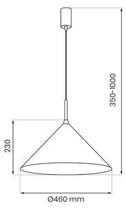 Полилей на кабел CAPITAL 1xGX53/15W/230V Ø 46 cm бежов