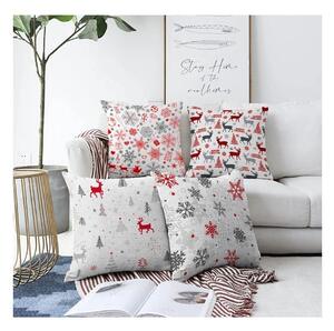 Калъфки за възглавници в комплект 4 бр. с коледни мотиви 43x43 cm Merry Christmas – Mila Home