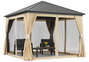 Метална беседка Sardinia Premium 3x3 Garden Point бежова