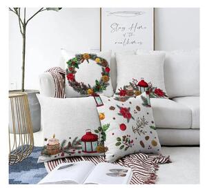Калъфки за възглавници в комплект 4 бр. с коледни мотиви 43x43 cm Merry Christmas – Mila Home