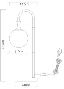 Globo 15885T - Настолна лампа DALTON 1xE27/10W/230V черен