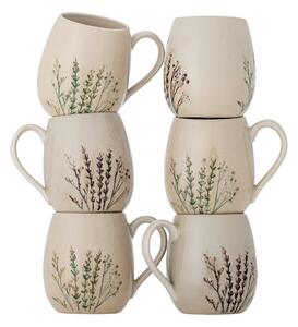 Бежови глинени чаши в комплект от 6 бр. 400 ml Bea – Bloomingville