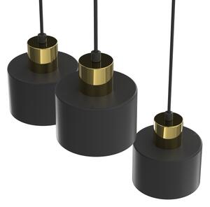 Polилей на кабел PARKLA 3xE27/15W/230V черен