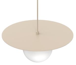 Висяща лампа на шнур FLAT 1xE27/15W/230V бежова