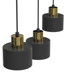 Полилей на кабел PARKLA 3xE27/15W/230V черен