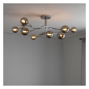 Brilagi - LED прилепен полилей MISTEL 9xG9/3W/230V черен хром/опушено стъкло