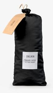 Чаршаф с ластик DILIOS, 100% Памучен сатен, 180/200/25, черно