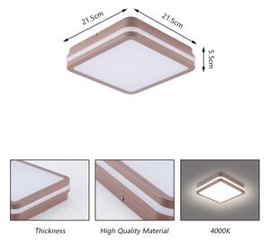 Brilagi -LED Външно таванно осветително тяло BENE LED/18W/230V 21,5x21,5 cm кафяво IP54