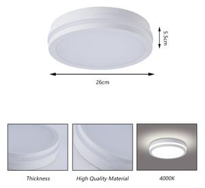 Brilagi - LED външно таванно осветително тяло BENE LED/24W/230V Ø 26 см бяло IP54
