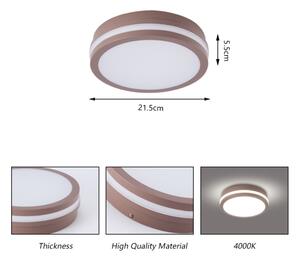 Brilagi - външно LED таванно осветително тяло BENE LED/18W/230V, диаметър 21,5 см, кафяво, IP54