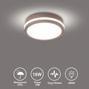 Brilagi - външно LED таванно осветително тяло BENE LED/18W/230V, диаметър 21,5 см, кафяво, IP54