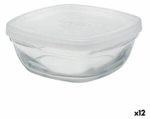 Квадратна Кутия за Обяд с Капак Duralex FreshBox Прозрачен 150 ml (12 броя)