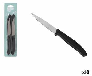 Комплект Ножове Белачки Quttin Basic Черен Сребрист Неръждаема стомана 9 cm 4 Части (18 броя)