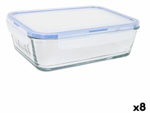 Херметическа Кутия за Обяд LAV Сив Прозрачен 1,9 L (8 броя)