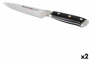 Кухненски Нож Quttin DAMASKUS Черен Сребрист 15 cm (2 броя)