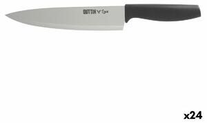 Кухненски Нож Quttin Laos Черен Сребрист 20 cm (24 броя)
