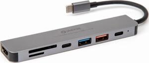 USB hub 7в1 Power Delivery 100W HDMI 4K