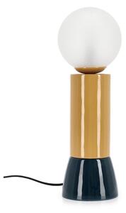 Метална настолна лампа със стъклен абажур (височина 47 cm) Malton – Bizzotto