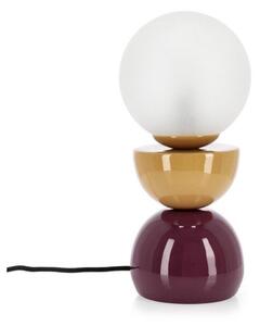 Метална настолна лампа със стъклен абажур (височина 33 cm) Malton – Bizzotto