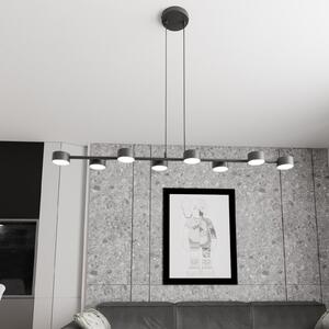 EMIBIG LIGHTING Таванна лампа Megara, дължина 100 cm, метал, 8-крилна., Затъмняване, Черен, Дневна/трапезария, Метал, Модерен