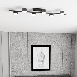 EMIBIG LIGHTING Таванна лампа Bet, дължина 100 cm, черна, метал, 6-световна., Затъмняване, Черен, Дневна/трапезария, Метал, Модерен