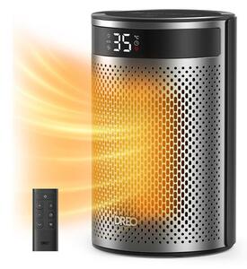 Вентилаторна печка DREO Atom 416, 1500 W, До 20 м2, 5 режима, HeatShield360, Таймер, Сив/Черен