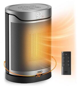 Вентилаторна печка DREO Atom 318, 1500 W, До 20 м2, 5 режима, HeatShield360, Таймер, Сив/Черен