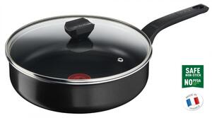 Тиган Tefal B5673253 C24 LENA SIMPLY CLEAN, 24 см, Незалепващо покритие, Стъклен капак, Без PFOA, Черен