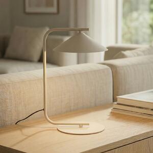 TK Lighting Настолна лампа Lume, кремава, метал, височина 42 cm, Бежов, спалня, Метал