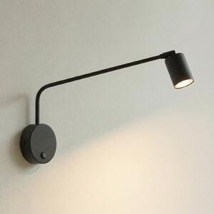 TK Lighting Стена лампа Nex, черна, метал, височина 27 cm, GU10, Затъмняване, Черен, Дневна/трапезария, Метал