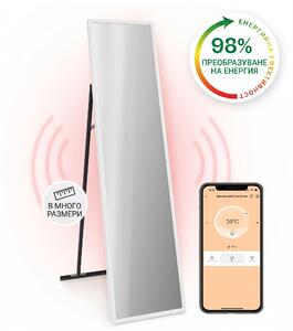 Klarstein La Palma 900 smart, Интелигентен инфрачервен отоплител, 40x160cm, 900W, Стойка за огледало