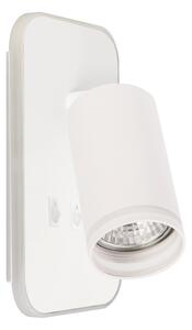 LED стенен насочващ аплик PIPE 1xGU10/10W/230V + LED/6W бял