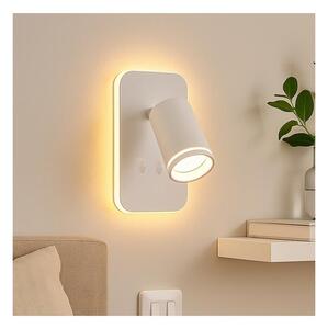 LED стенен насочващ аплик PIPE 1xGU10/10W/230V + LED/6W бял
