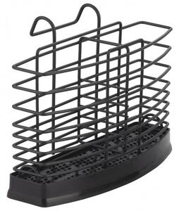 Сушилник за съдове Rosberg R53003D, 20.7 cm, хром, черен