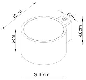 Sollux SL.2477 - Стенно осветително тяло MODO 1xGX53/10W/230V червено