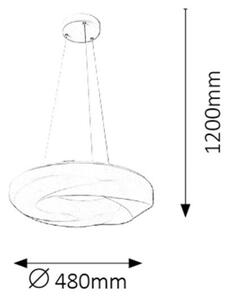 Rabalux 2266 - LED Полилей GISELE LED/24W/230V бял