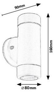 Rabalux 8837 - Екстериорна Стенна лампа 2xGU10/10W/230V IP44