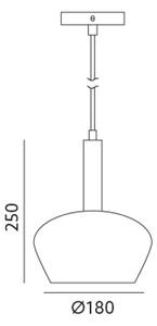 Полилей на верижка CASA 1xGU10/25W/230V