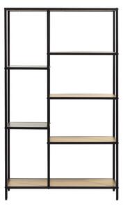 Библиотека от декор от дъб в черен и естествен цвят 80x146x35 cm Altino – Unique Furniture