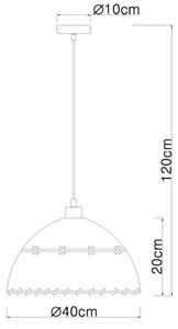 Globo 15442H1 - Висящ полилей REX 1xE27/60W/230V