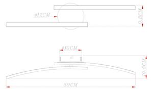 Globo 67098-12 - LED Полилей за повърхностен монтаж TANSY 2xLED/6W/230V
