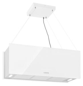 Klarstein Kronleuchter ХL, островен абсорбатор, 90 см, рециркулационен изход 590 м³/ч, LED, сензорен дисплей, бял