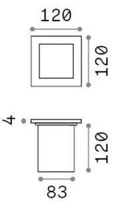 Ideal Lux - Екстериорна лампа за алея 1xG9/15W/230V IP54