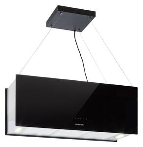Klarstein Kronleuchter ХL, островен абсорбатор, 90 см, рециркулационен изход 590 м³/ч, LED, докосване, черен