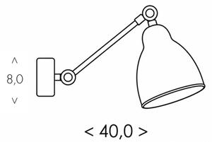 BRILAGI - Настенна лампа QUILL 1xE27/40W/230V 40 см бежова