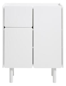 Бяло шкафче 80x100x40 cm Bera – Unique Furniture