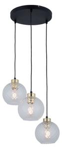 LED полилей на кабел DEVON 3xE27/15W/230V черен/прозрачен
